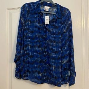 Finley button up shirt.  100% Viscose.  Made in the USA.